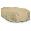 Propation 144 in. Oval-Rectangle Table Set Cover - Khaki PR519244